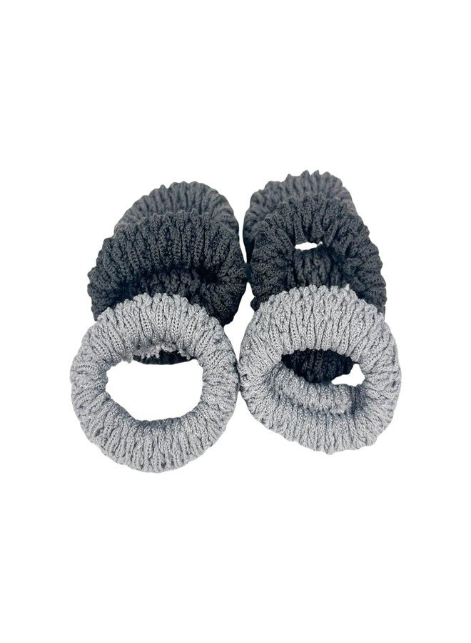 BLBM Hair Ties with Seamless High Elastic Thickening and widening in Ponytail Holders (Gray Series with 6 Pcs Packing) - Image 2